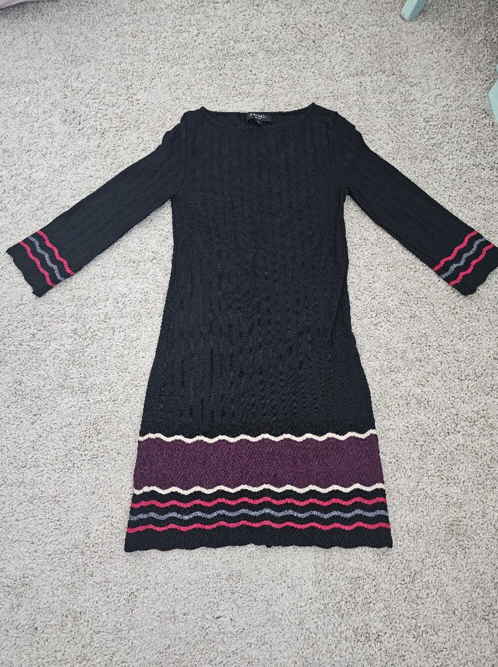 NINE WEST KNIT DRESS, SZ. XS, NYLON/RAYON/VISCOSE